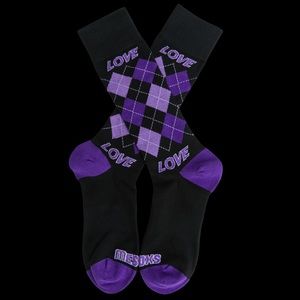 Enjoy words on your designer Soxs.